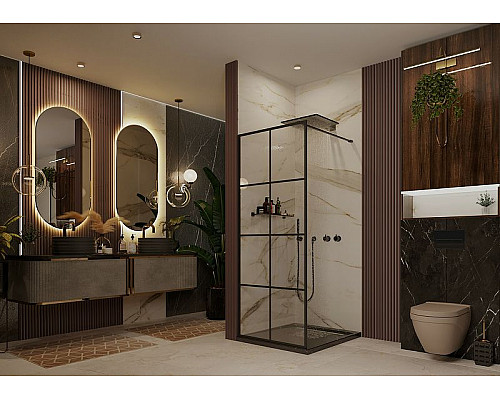 Santeh-Crystal.ru: Душевая перегородка Ambassador Walk-in 80х200 15031242 профиль Черный стекло прозрачное Заказать Душевая перегородка Ambassador Walk-in 80х200 15031242 профиль Черный стекло прозрачное в магазине сантехники Santeh-Crystal.ru