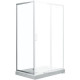 Приобрести Душевая стенка Aquanet SP-0800A 80 профиль Хром стекло прозрачное в магазине сантехники Santeh-Crystal.ru
