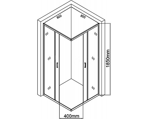 Заказать Душевой уголок Aquanet SE-800S 80x80 270064 профиль Хром стекло прозрачное в магазине сантехники Santeh-Crystal.ru