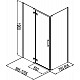 Купить Душевой уголок Aquanet Logic RC1000 AE32-S-100x80U-CT 243626 профиль Хром стекло прозрачное в магазине сантехники Santeh-Crystal.ru