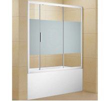 Шторка на ванну Aquanet Practic AE10-B-175H150U-CP 175 273603 профиль Хром стекло прозрачное с шелкографией