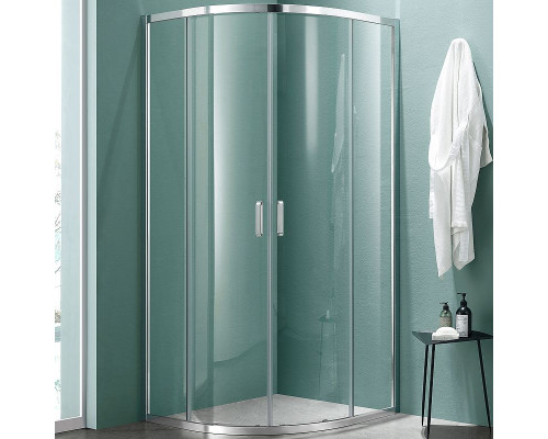 Купить Душевой уголок Aquatek 80х80 AQNAA2142-80 профиль Хром стекло прозрачное в магазине сантехники Santeh-Crystal.ru