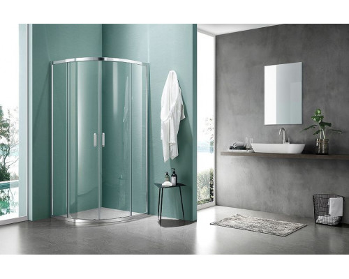 Купить Душевой уголок Aquatek 80х80 AQNAA2142-80 профиль Хром стекло прозрачное в магазине сантехники Santeh-Crystal.ru