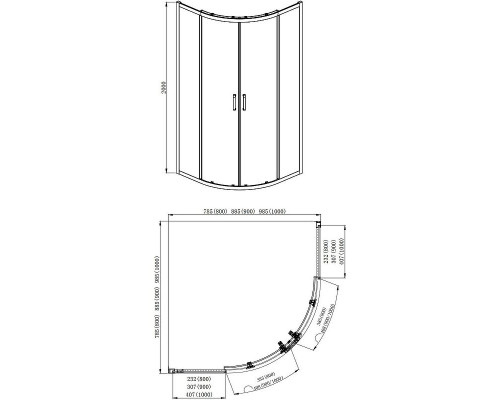 Купить Душевой уголок Aquatek 80х80 AQNAA2142-80 профиль Хром стекло прозрачное в магазине сантехники Santeh-Crystal.ru
