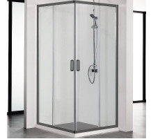 Душевой уголок Aquatek 100х100 AQ ARI KV 10020BL профиль Черный стекло прозрачное