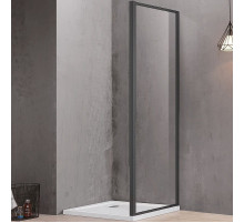 Душевая стенка Aquatek 100 AQ ARI WA 10020BL профиль Черный стекло прозрачное