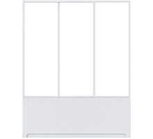 Шторка на ванну Bas Бриз/Верона/Ибица 150 ШТ00066 профиль Белый стекло прозрачное