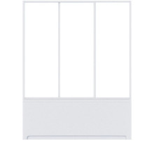 Шторка на ванну Bas Кэмерон 120 ШТ00067 профиль Белый стекло прозрачное