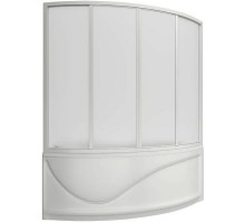 Шторка на ванну Bas Николь 170 ШТ00035 профиль Белый пластик Вотер