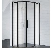 Душевой уголок BelBagno Acqua 90x90 ACQUA-R-2-90-C-NERO профиль Черный стекло прозрачное