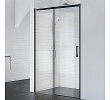 Душевая дверь BelBagno Acqua 120 ACQUA-BF-1-120-C-NERO профиль Черный стекло прозрачное