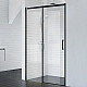 Приобрести Душевая дверь BelBagno Acqua 120 ACQUA-BF-1-120-C-NERO профиль Черный стекло прозрачное в магазине сантехники Santeh-Crystal.ru