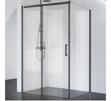 Душевой уголок BelBagno Acqua 140х90 ACQUA-AH-1-140/90-C-NERO профиль Черный стекло прозрачное