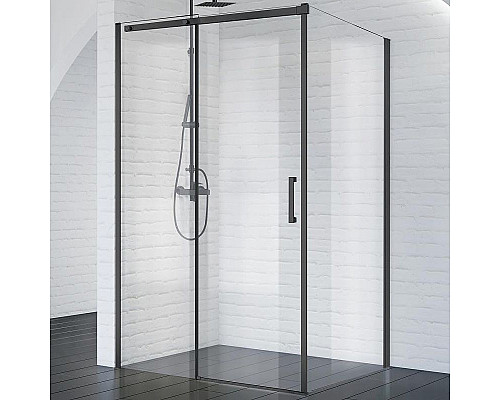 Santeh-Crystal.ru: Душевой уголок BelBagno Acqua 150х90 ACQUA-AH-1-150/90-C-NERO профиль Черный стекло прозрачное Купить Душевой уголок BelBagno Acqua 150х90 ACQUA-AH-1-150/90-C-NERO профиль Черный стекло прозрачное в магазине сантехники Santeh-Crystal.ru