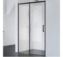 Душевая дверь BelBagno Acqua 130 ACQUA-BF-1-130-C-NERO профиль Черный стекло прозрачное