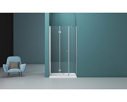 Купить Душевая дверь BelBagno Albano 170 ALBANO-BS-13-90+80-C-Cr профиль Хром стекло прозрачное в магазине сантехники Santeh-Crystal.ru