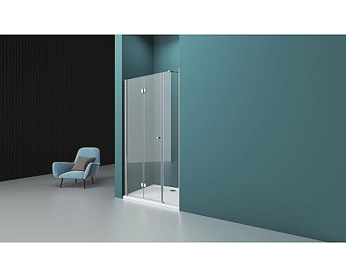 Купить Душевая дверь BelBagno Albano 170 ALBANO-BS-13-90+80-C-Cr профиль Хром стекло прозрачное в магазине сантехники Santeh-Crystal.ru