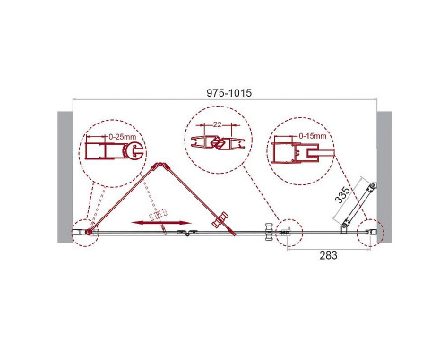 Приобрести Душевая дверь BelBagno Albano 100 ALBANO-BS-13-30+70-C-Cr профиль Хром стекло прозрачное в магазине сантехники Santeh-Crystal.ru