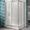 Душевой уголок BelBagno Due 100x80 DUE-AH-2-100/80-C-Cr профиль Хром стекло прозрачное