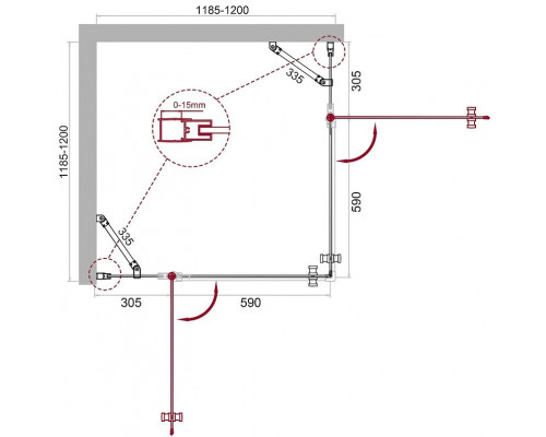 Купить Душевой уголок BelBagno Etna 120х120 ETNA-A-22-120-C-Cr профиль Хром стекло прозрачное в магазине сантехники Santeh-Crystal.ru