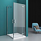 Купить Душевой уголок BelBagno Kraft 100х80 KRAFT-AH-22-100/80-C-Cr-R профиль Хром стекло прозрачное в магазине сантехники Santeh-Crystal.ru