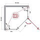 Купить Душевой уголок BelBagno Kraft 80х80 KRAFT-P-1-80-C-Cr-R профиль Хром стекло прозрачное в магазине сантехники Santeh-Crystal.ru