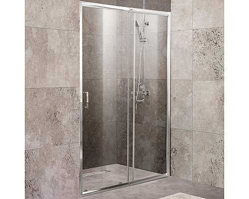 Купить Душевая дверь BelBagno Unique 125 UNIQUE-BF-1-110/125-M-Cr профиль Хром стекло матовое в магазине сантехники Santeh-Crystal.ru