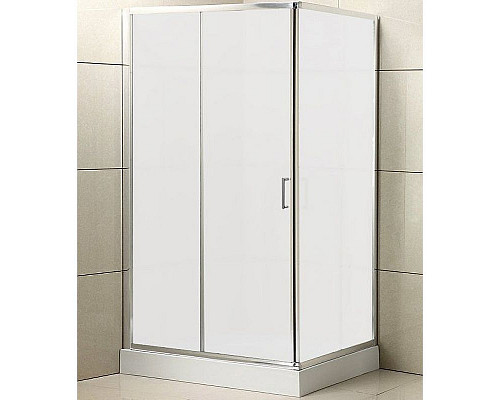 Купить Душевой уголок BelBagno Unique 125х100 UNIQUE-AH-1-110/125-100-M-Cr профиль Хром стекло матовое в магазине сантехники Santeh-Crystal.ru