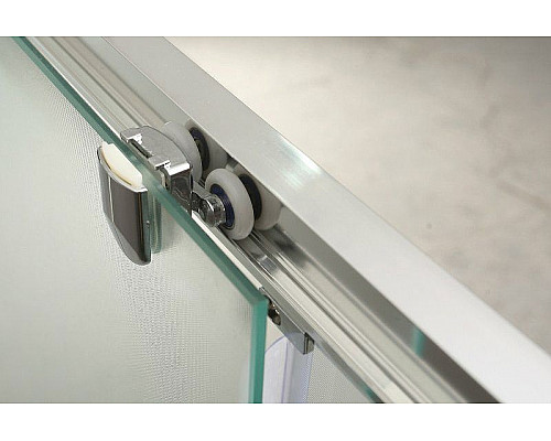 Купить Душевая дверь BelBagno Unique 200 UNIQUE-BF-2-170/200-P-Cr профиль Хром стекло рифленое в магазине сантехники Santeh-Crystal.ru