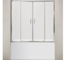 Шторка на ванну BelBagno UNO-VF-2-170/145-M-Cr профиль Хром стекло матовое