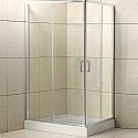 Душевой уголок BelBagno Uno 100х90 UNO-195-AH-2-100/90-C-Cr профиль Хром стекло прозрачное