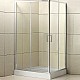 Купить Душевой уголок BelBagno Uno 120х100 UNO-195-AH-2-120/100-C-Cr профиль Хром стекло прозрачное в магазине сантехники Santeh-Crystal.ru