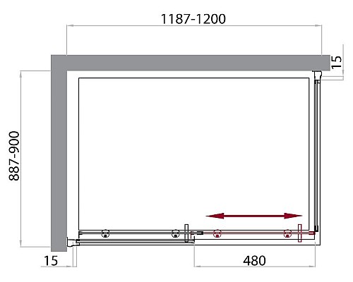 Купить Душевой уголок BelBagno Uno 120х90 UNO-AH-1-120/90-C-Cr профиль Хром стекло прозрачное в магазине сантехники Santeh-Crystal.ru