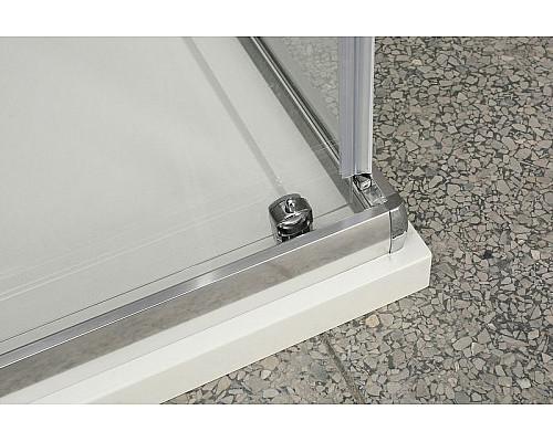 Купить Душевой уголок BelBagno Uno 120х90 UNO-AH-1-120/90-P-Cr профиль Хром стекло рифленое в магазине сантехники Santeh-Crystal.ru