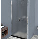 Купить Душевая дверь BelBagno Uno 100 UNO-B-2-100-P-Cr профиль Хром стекло рифленое в магазине сантехники Santeh-Crystal.ru