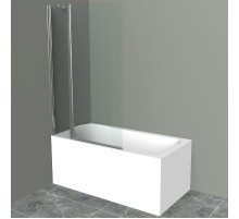 Шторка на ванну BelBagno UNO-V-11-120/150-C-Cr профиль Хром стекло прозрачное