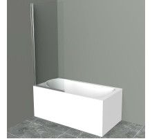 Шторка на ванну BelBagno UNO-V-1-90/150-C-Cr профиль Хром стекло прозрачное