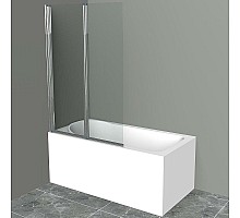 Шторка на ванну BelBagno UNO-V-2-100/150-C-Cr профиль Хром стекло прозрачное