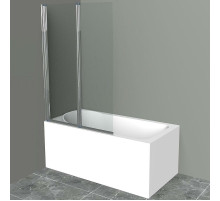 Шторка на ванну BelBagno UNO-V-2-110/150-C-Cr профиль Хром стекло прозрачное