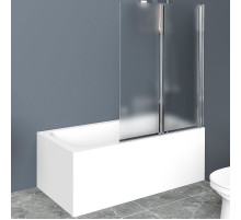 Шторка на ванну BelBagno UNO-V-2-90/150-P-Cr-R профиль Хром стекло рифленое