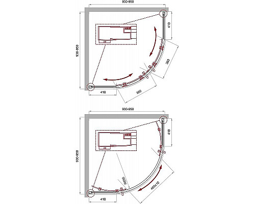 Приобрести Душевой уголок BelBagno Uno 95х95 UNO-195-R-2-95-C-Cr профиль Хром стекло прозрачное в магазине сантехники Santeh-Crystal.ru