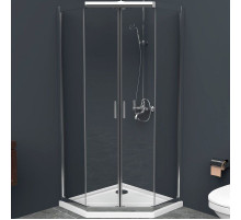 Душевой уголок BelBagno Uno 90х90 UNO-195-P-2-90-C-Cr профиль Хром стекло прозрачное