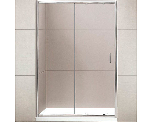 Приобрести Душевая дверь BelBagno Uno 160 UNO-195-BF-1-160-C-Cr профиль Хром стекло прозрачное в магазине сантехники Santeh-Crystal.ru