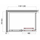 Заказать Душевой уголок BelBagno Uno 120x80 UNO-AH-1-120/80-P-Cr профиль Хром стекло рифленое в магазине сантехники Santeh-Crystal.ru