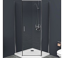 Душевой уголок BelBagno Uno 100х100 UNO-195-P-1-100-C-Cr профиль Хром стекло прозрачное