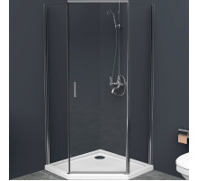 Душевой уголок BelBagno Uno 100х100 UNO-195-P-1-100-C-Cr профиль Хром стекло прозрачное