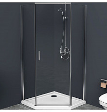 Душевой уголок BelBagno Uno 100х100 UNO-195-P-1-100-C-Cr профиль Хром стекло прозрачное