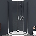 Душевой уголок BelBagno Uno 100х100 UNO-195-P-2-100-C-Cr профиль Хром стекло прозрачное