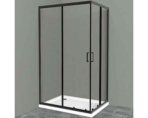 Santeh-Crystal.ru: Душевой уголок BelBagno Uno 120х100 UNO-195-AH-2-120/100-C-NERO профиль Черный матовый стекло прозрачное Заказать Душевой уголок BelBagno Uno 120х100 UNO-195-AH-2-120/100-C-NERO профиль Черный матовый стекло прозрачное в магазине сантехники Santeh-Crystal.ru