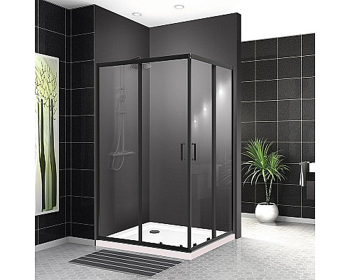 Santeh-Crystal.ru: Душевой уголок BelBagno Uno 120х100 UNO-195-AH-2-120/100-C-NERO профиль Черный матовый стекло прозрачное Заказать Душевой уголок BelBagno Uno 120х100 UNO-195-AH-2-120/100-C-NERO профиль Черный матовый стекло прозрачное в магазине сантехники Santeh-Crystal.ru